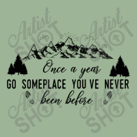 Once A Year Go Someplace You've Never Been Before Funny Camping Urban Heavy T-shirt | Artistshot