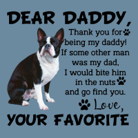 Boston Terrier Dear Daddy Thank You For Being My Daddy Father's Day Gi Urban Heavy T-shirt | Artistshot