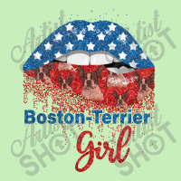 Boston Terrier Girl Pretty American Flag Sexy Biting Lip 4th Of July U Urban Heavy T-shirt | Artistshot