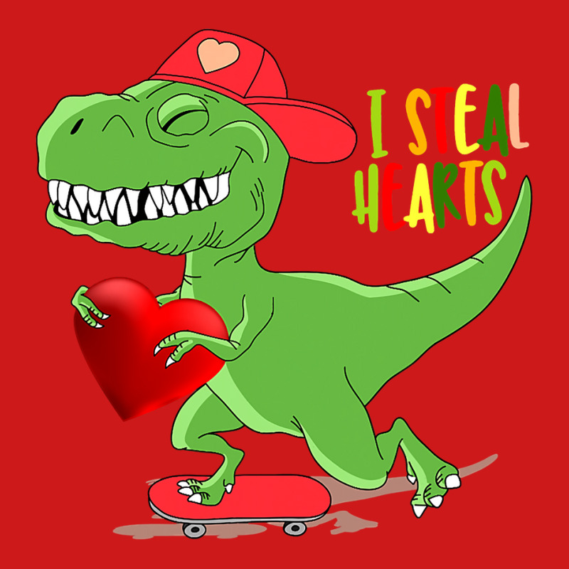 I Steal Hearts Tshirt Valentines Day Dinosaur Boys Kid (34) Baseball Cap | Artistshot