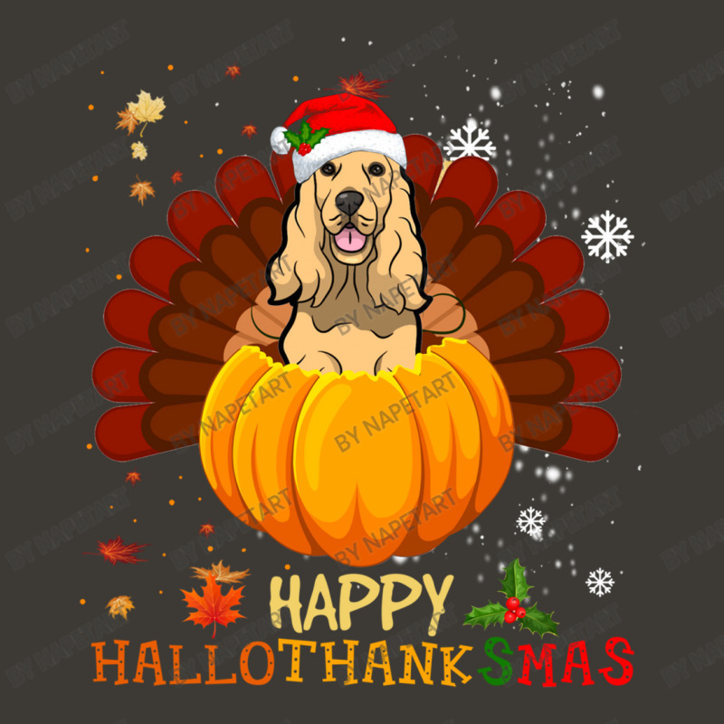 Cocker Spaniel Halloween And Merry Christmas Happy Hallothanksmas Bucket Hat by NapetArt | Artistshot