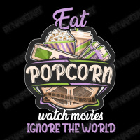 Eat Pop Corn Watch Movies Ignore The World V-neck Tee | Artistshot