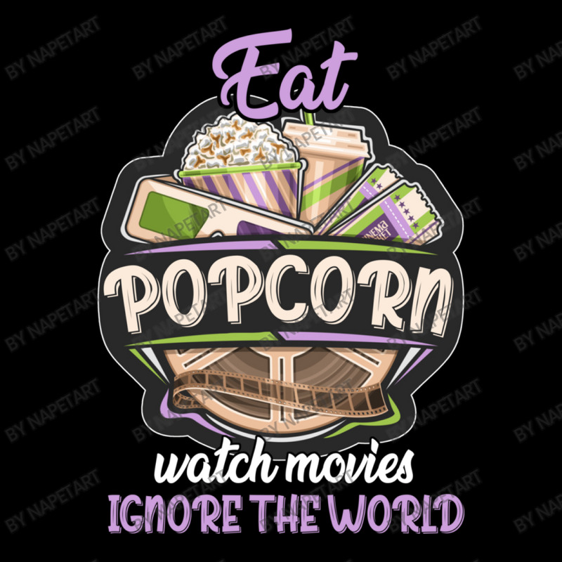 Eat Pop Corn Watch Movies Ignore The World V-neck Tee | Artistshot