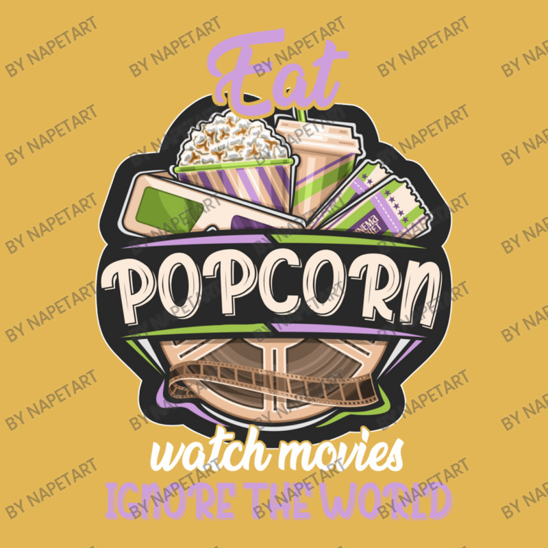 Eat Pop Corn Watch Movies Ignore The World Vintage Hoodie And Short Set | Artistshot