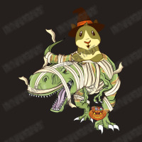 Funny Guinea Pig Riding Mummy T Rex Dinosaur Halloween Tank Top | Artistshot