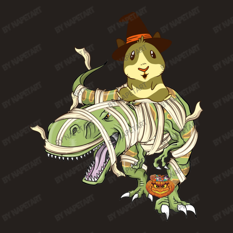 Funny Guinea Pig Riding Mummy T Rex Dinosaur Halloween Tank Top | Artistshot