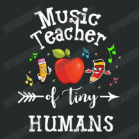 Music Teacher Of Tiny Humans Back To School Music Director Gift Women's Triblend Scoop T-shirt | Artistshot