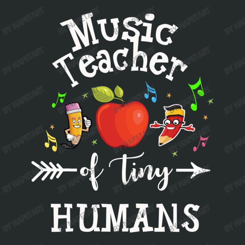 Music Teacher Of Tiny Humans Back To School Music Director Gift Women's Triblend Scoop T-shirt by NapetArt | Artistshot