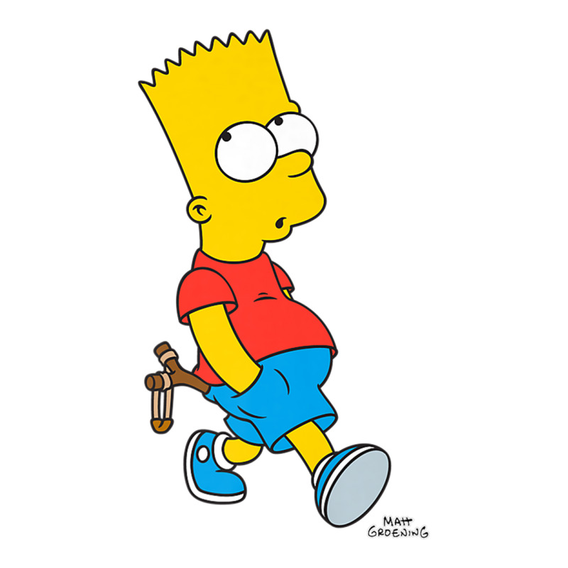 The Simpsons Bart Simpson With Slingshot Premium T Shirt Vogue Paper Bag - 16 X 6 X 12 | Artistshot