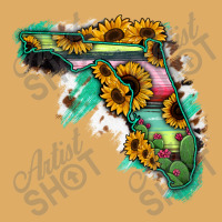 Florida Map Sunflower Cactus Serape Urban Heavy T-shirt | Artistshot