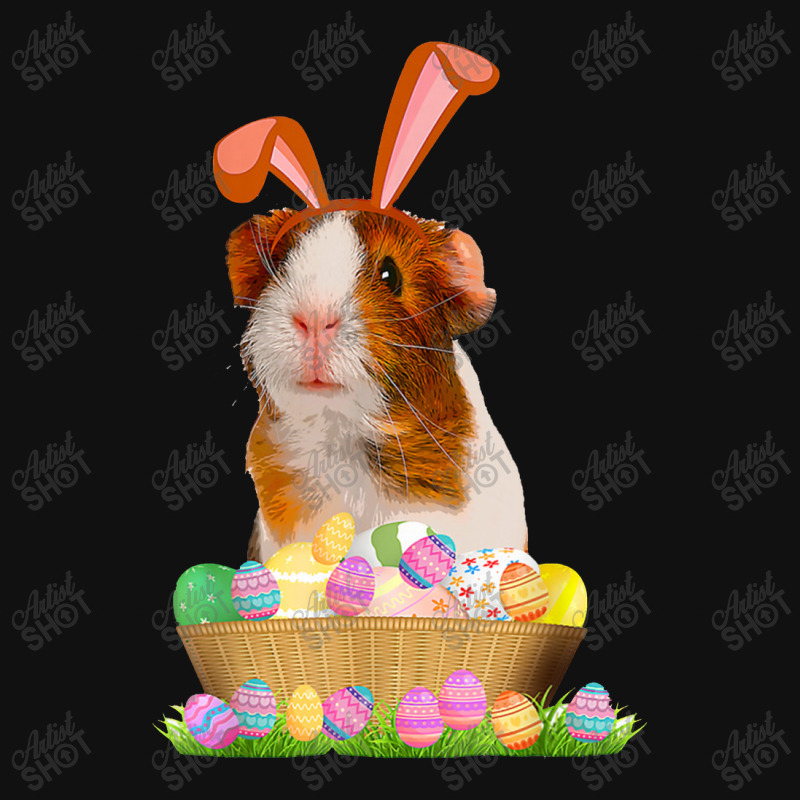 Funny Guinea Pig With Cute Bunny Ears Easter Day Eggs Basket Crew Socks | Artistshot