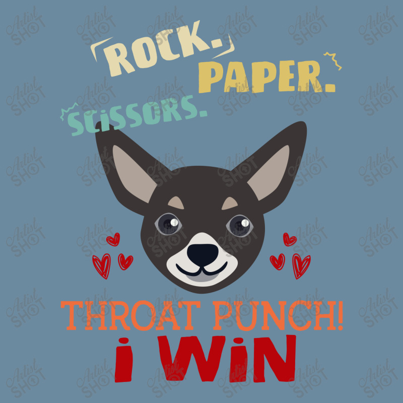 Rock Paper Scissors Throat Punch I Win Dog Retro Vintage Chihuahua Urban Pullover Hoodie | Artistshot