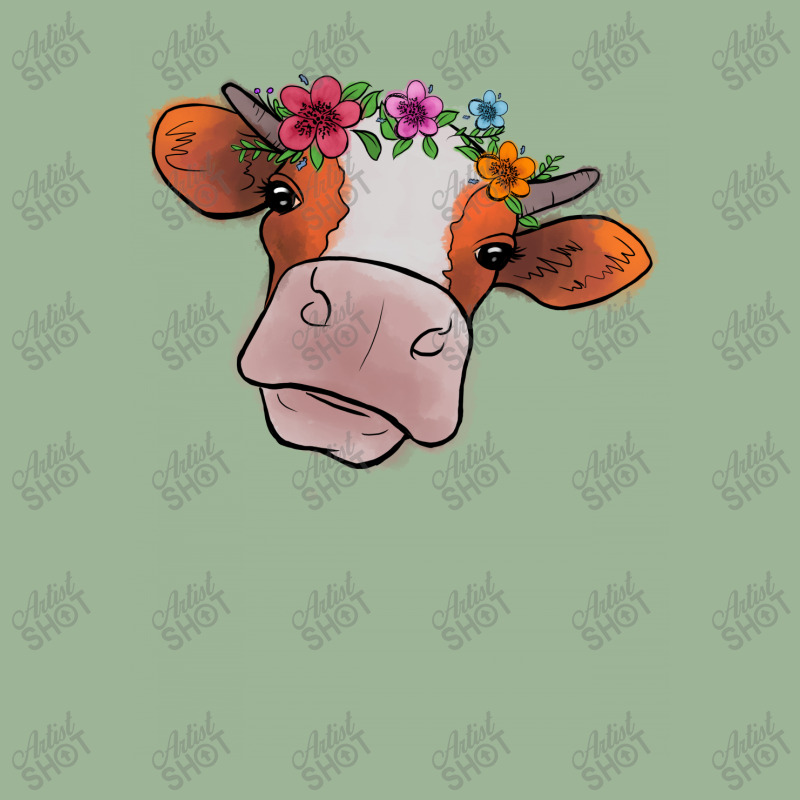 Cow With Flowers Urban Pullover Hoodie | Artistshot