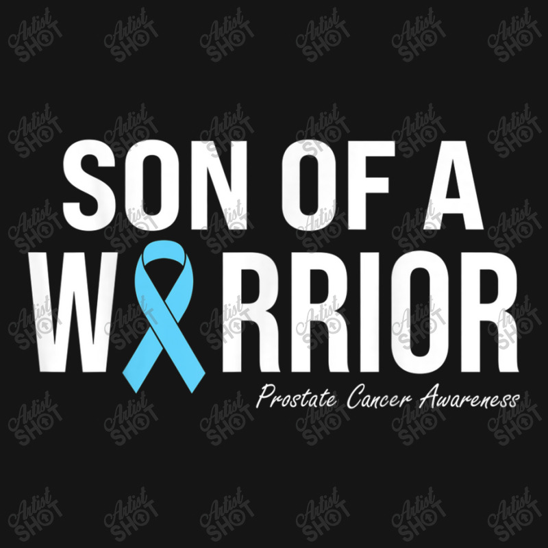 Family Prostate Cancer Awareness Light Blue Son Of A Warrior Mesh Cap | Artistshot