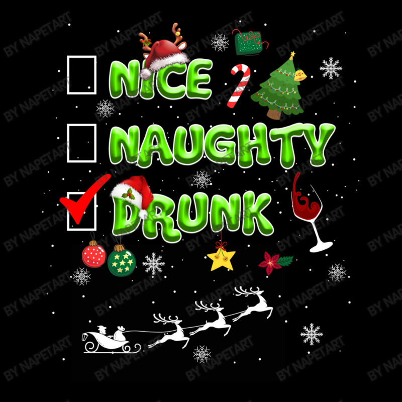 Nice Naughty Drunk Check Funny Christmas Cute Gifts Men's 3/4 Sleeve Pajama Set | Artistshot