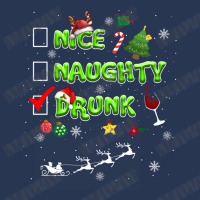 Nice Naughty Drunk Check Funny Christmas Cute Gifts Men Denim Jacket | Artistshot