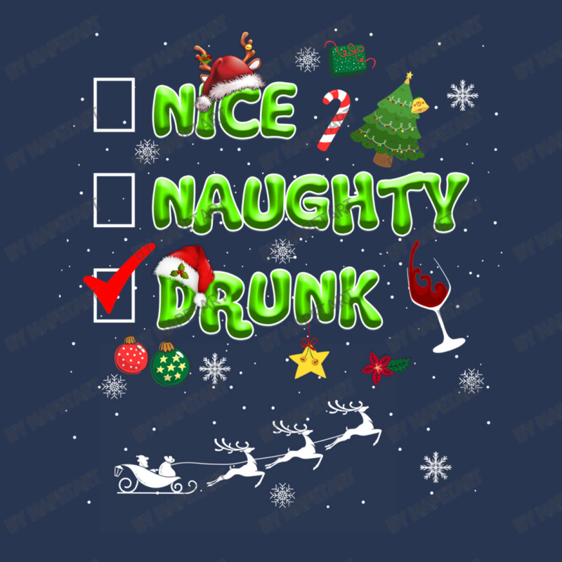 Nice Naughty Drunk Check Funny Christmas Cute Gifts Men Denim Jacket | Artistshot