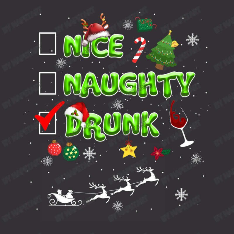 Nice Naughty Drunk Check Funny Christmas Cute Gifts Vintage Short | Artistshot