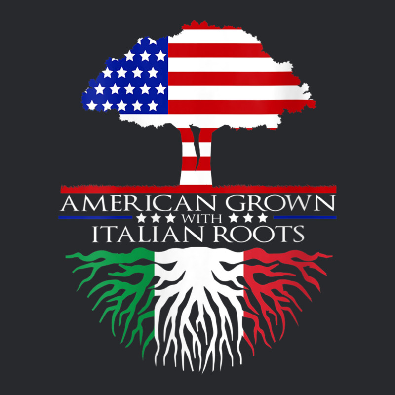 Womens Italian Roots American Grown Tree Flag Usa Italy V Neck T Shirt Trucker Cap by KaseeDheera | Artistshot