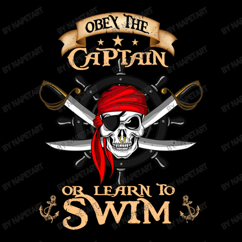 Obey The Captain Or Learn To Swim Pirate Men's 3/4 Sleeve Pajama Set | Artistshot