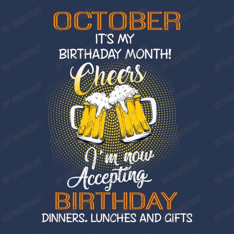 October It's My Birthday Month Cheers Men Denim Jacket | Artistshot