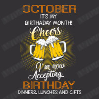 October It's My Birthday Month Cheers Vintage Hoodie | Artistshot