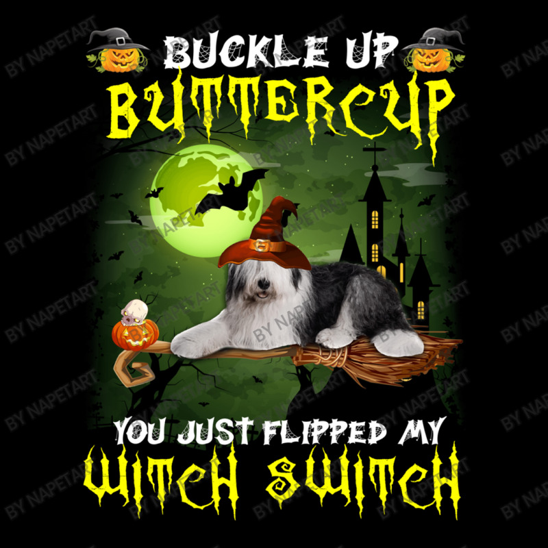 Old English Sheepdog Buckle Up Buttercup You Just Flipped My Witch Swi Men's 3/4 Sleeve Pajama Set | Artistshot