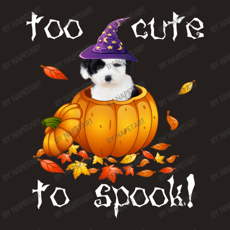 Old English Sheepdog Too Cute To Spook Halloween Dog Tank Top | Artistshot