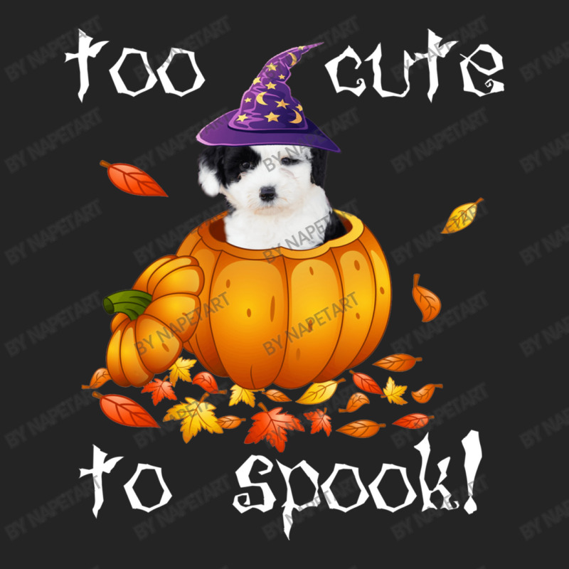 Old English Sheepdog Too Cute To Spook Halloween Dog 3/4 Sleeve Shirt | Artistshot