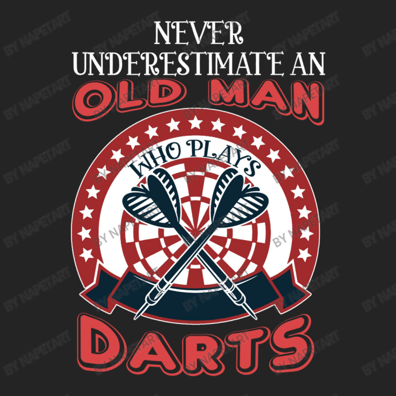 Old Man And Darts Father's Day Dart Player 3/4 Sleeve Shirt | Artistshot