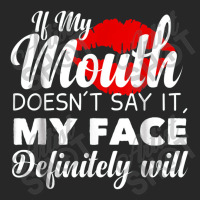 If My Mouth Doesn't Say It My Face Definitely Will Funny Men's T-shirt Pajama Set | Artistshot