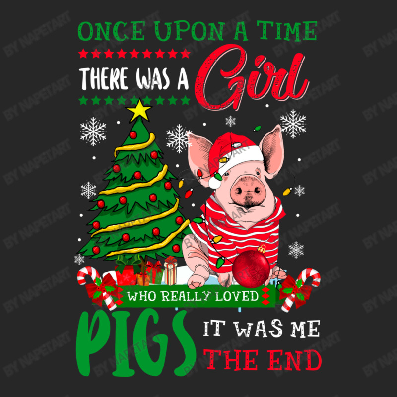 Once Upon A Time There Was Girl Who Loved Pigs Christmas Men's T-shirt Pajama Set | Artistshot