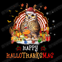 Owl Thankgiving Halloween Christmas Happy Hallothanksmas V-neck Tee | Artistshot