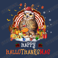 Owl Thankgiving Halloween Christmas Happy Hallothanksmas Men Denim Jacket | Artistshot