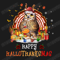 Owl Thankgiving Halloween Christmas Happy Hallothanksmas Hoodie & Jogger Set | Artistshot