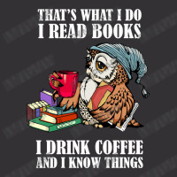 Owl That's What I Do I Read Books I Drink Coffee And I Know Things Vintage Hoodie And Short Set | Artistshot