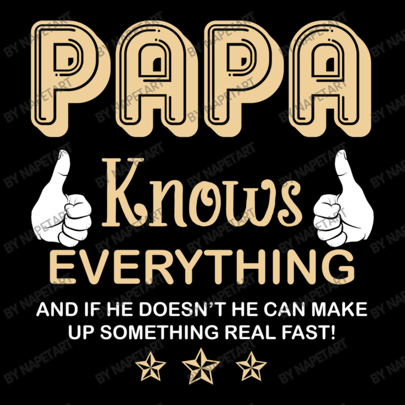 Papa Knows Everything 60th Gift Funny Father's Day V-neck Tee | Artistshot