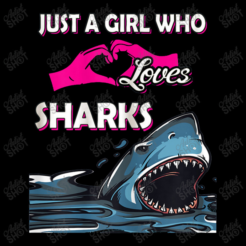 Just A Girl Who Loves Sharks Shirt Perfect Birthday Gift Men's 3/4 Sleeve Pajama Set | Artistshot