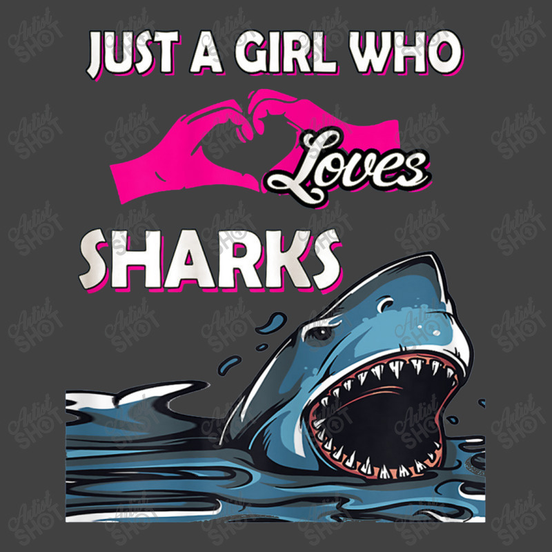 Just A Girl Who Loves Sharks Shirt Perfect Birthday Gift Vintage T-shirt | Artistshot