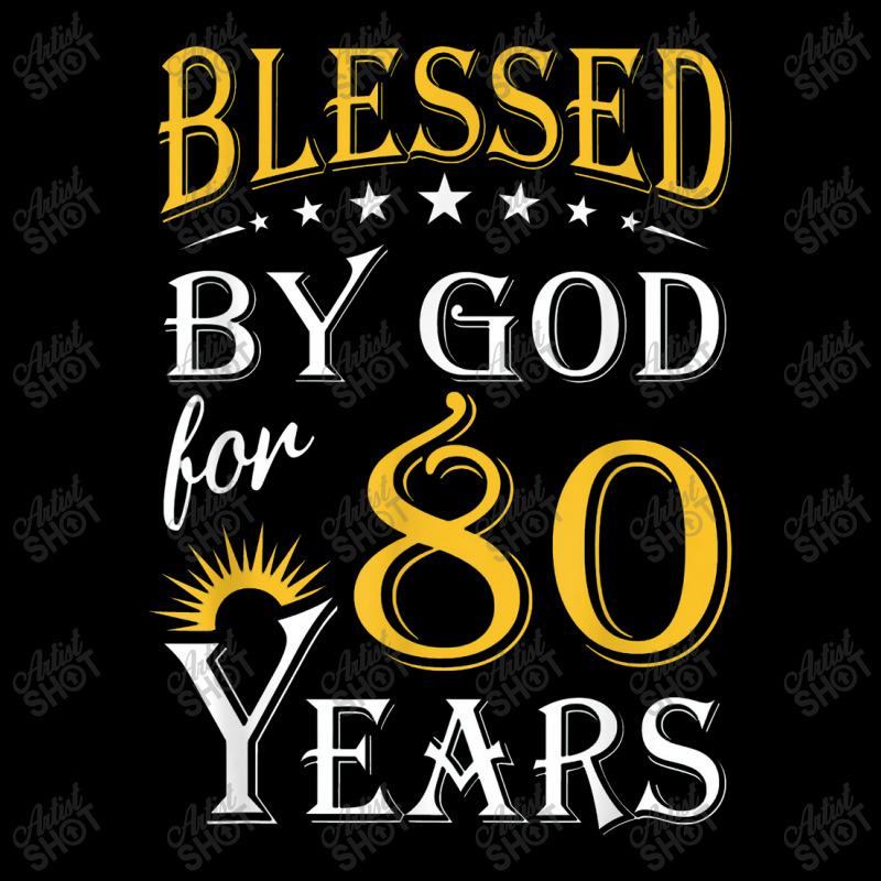 Vintage Blessed By God For 80 Years Happy 80th Birthday V-neck Tee | Artistshot