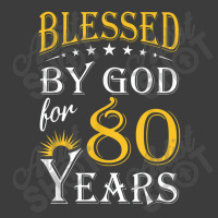 Vintage Blessed By God For 80 Years Happy 80th Birthday Men's Polo Shirt | Artistshot