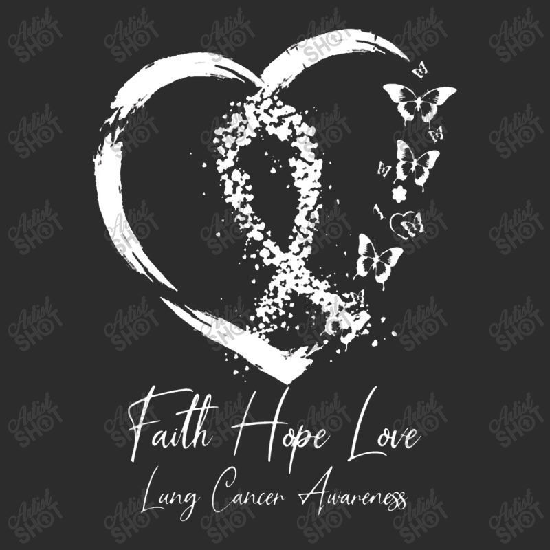 White Ribbon Faith Hope Love Support Lung Cancer Awareness Exclusive T-shirt | Artistshot