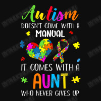 Autism Doesn't Come With A Manual Inspirational Autism Aunt T Shirt Crop Top | Artistshot