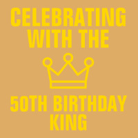 Celebrating With The 50th Birthday King Gold Text Urban Pullover Hoodie | Artistshot