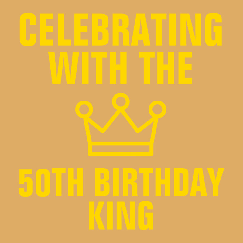 Celebrating With The 50th Birthday King Gold Text Urban Pullover Hoodie | Artistshot