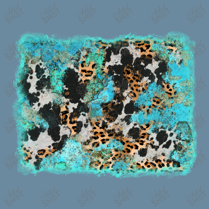 Turquoise Cowhide Leopard Background Urban Pullover Hoodie | Artistshot