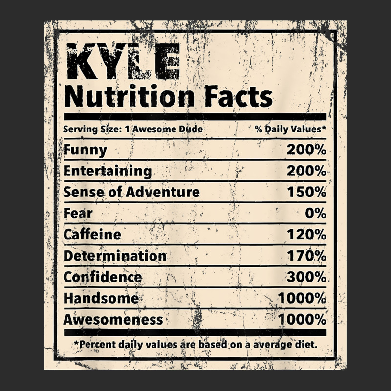 Kyle Nutrition Facts Funny Name Humor Nickname Sarcasm T Shirt Baseball Cap by woestebjparmal | Artistshot