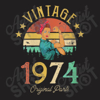 Womens Vintage 1974 Made In 1974 47th Birthday 47 Years Old V Neck T S T-shirt | Artistshot