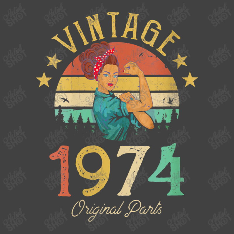 Womens Vintage 1974 Made In 1974 47th Birthday 47 Years Old V Neck T S Vintage T-shirt | Artistshot