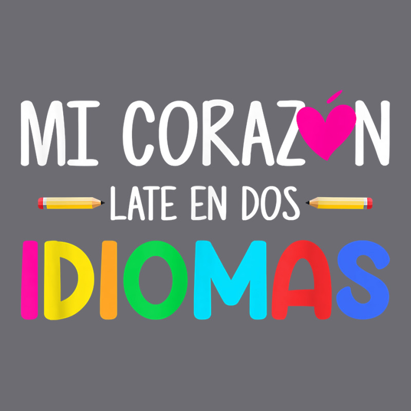 Mi Corazon Late En Dos Idiomas, Bilingual Spanish Teacher T Shirt Mesh cap by densonozmastonmq | Artistshot